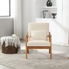 XIYUYEU Modern Accent Chair, Solid Wood Padding Lounge Armchairs with a pillow, Side Chairs for Living Room, Bedroom, Guest Room - 2 of 4