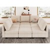 Belffin Corduroy Modular Sectional Sleeper Sofa 9 Seat Convertible with Storage Ottomans Modular Sectional Couch Bed for Living Room - 2 of 4