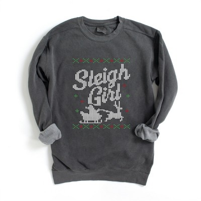 Simply Sage Market Ugly Sweater Sleigh Girl Garment Dyed Sweatshirt