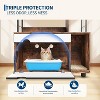 Cat Litter Box Enclosure,2in1 Hidden Cats Washroom Furniture with 4-tier Storage Shelves,Scratching Post,Hidden Litter Box Furniture with Metal Frame - 3 of 4
