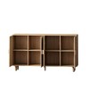 NicBex 4-Door Rustic Rattan Decorative Sideboard Cabinet with Adjustable Shelves,Functional Sideboard Buffet Cabinet for Kitchen,Dining Room - 3 of 4