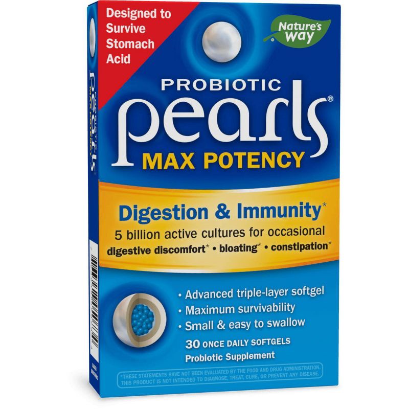 Nature&#39;s Way Probiotic Pearls Max Potency Softgels - 30ct, 1 of 9