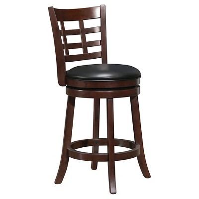 Heath Swivel 24" Counter Height Barstool Wood/Chocolate - Inspire Q