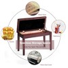 Tangkula PU Leather Piano Keyboard Bench Padded Cushion Double Seat Storage - 4 of 4