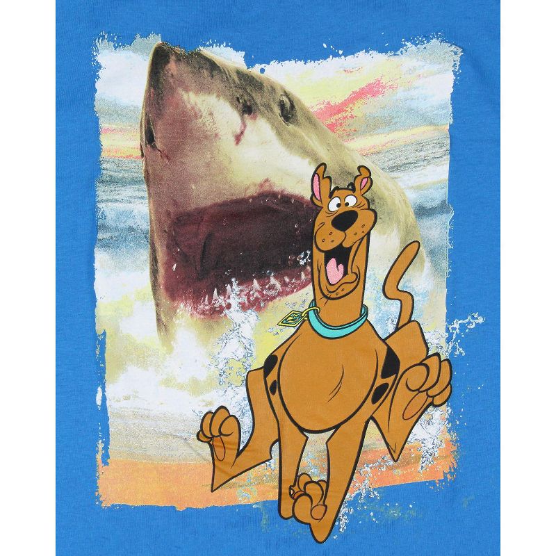 Scooby-Doo Boys' Shark Chasing Scooby Print Design T-Shirt Kids, 2 of 4