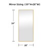 Dovelina Modern Rectangular Aluminium Fine Edge Black Hanging Mirror Decorative Wall Mirror - 4 of 4