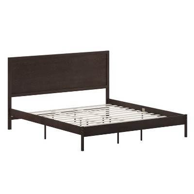 Taylor & Logan King Amara Wooden Platform Bed with Headboard: Sturdy Frame, No Box Spring Needed