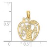 Black Bow Jewelry Cutout New York Statue of Liberty in Apple Pendant in 14K Yellow Gold - 4 of 4
