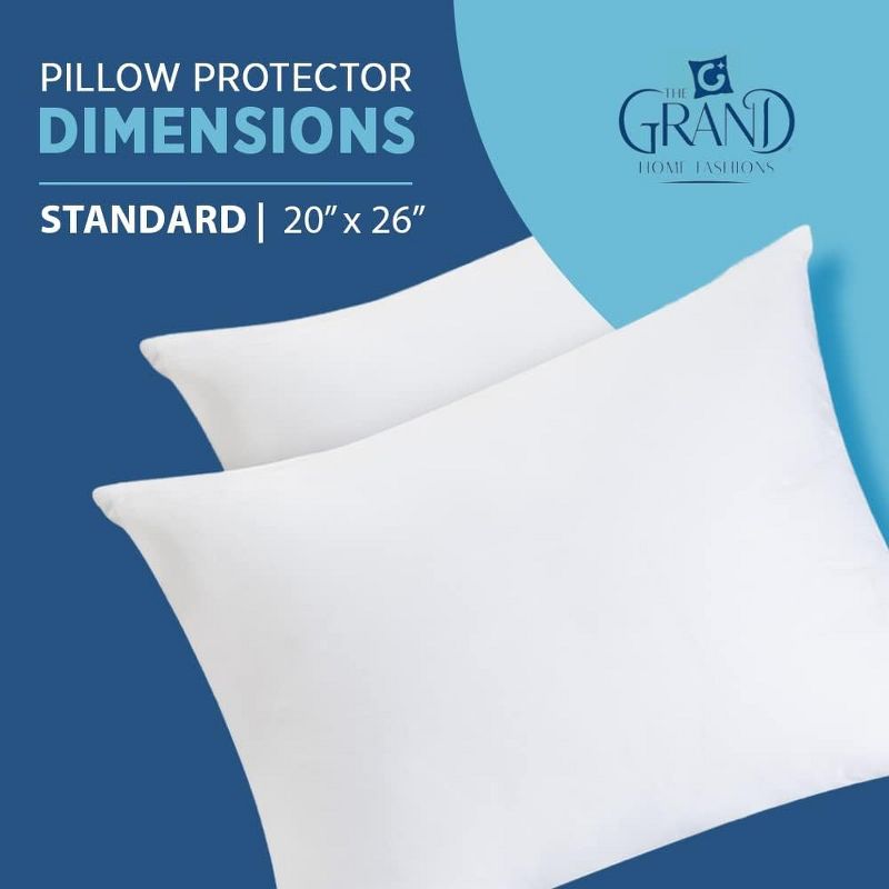 Poly-Cotton Zippered Pillow Cover  - Protects from Dirt, Dust, and Debris -200 Thread Count, 3 of 8