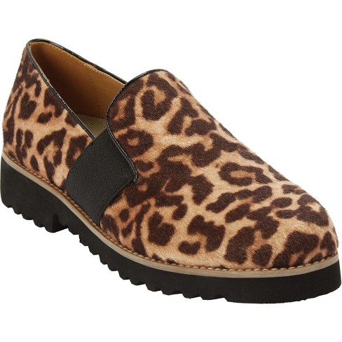 Womens wide width leopard hot sale shoes