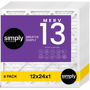 Simply Air Filters, MERV 13, 8 Pack, Furnace Air Filter for HVAC - 1 of 4