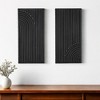 HomeRoots Set of Two Black Metal Abstract Hanging Dimensional Sculptures - 2 of 4