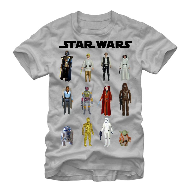 Men's Star Wars Vintage Action Figures T-Shirt, 1 of 4