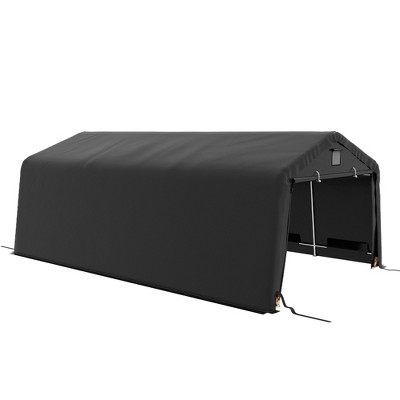 Outsunny 12' x 20' Portable Garage, Heavy Duty Car Port Canopy with Ventilation Windows and Large Door