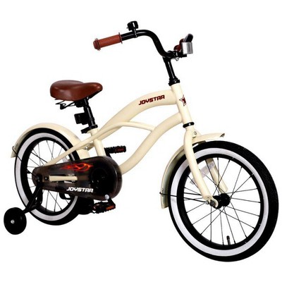 Joystar Aquaboy 14 Inch Hi Ten Steel Kids Cruiser Bike with Detachable Training Wheels and Safety Reflectors for Ages 3 to 5