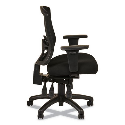 Black Mesh Mid-Back Office Chair with Adjustable Arms
