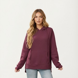 Anna-Kaci Women's Long Sleeve Pullover Hoodie with Kangaroo Pocket and Drawstring Detail - 1 of 4