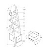 Monarch Specialties Bookshelf Bookcase Etagere Corner Ladder 69InchH Office Bedroom Laminate Brown Contemporary Modern - 3 of 4