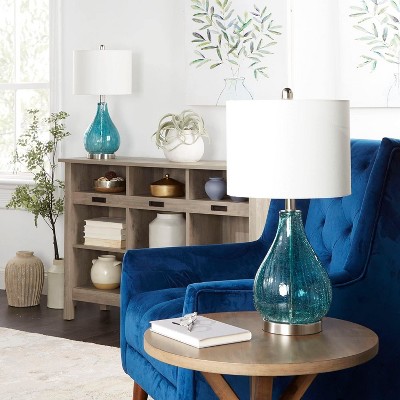 Decor Therapy (Set of 2) Crackle Glass Table Lamps