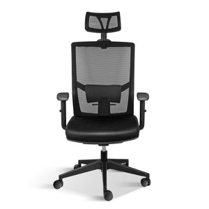 NicBex Adjustable Ergonomic Mesh High-Back Computer Office Chairs with Lumbar Support and Wheels for Work Study,Black - 1 of 4