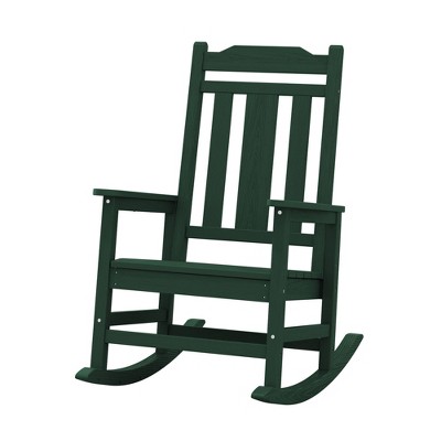 Hyleory HDPE Modern Resin Rocking Chair, Extra Wide Outdoor Adirondack Chair