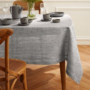Solino Home Striped Linen Tablecloth | Narrow Stripe - 1 of 4