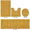 Lux Premium 100% Cotton Tufted Solid Reversible 4 Piece Bath Rug Set – Ultra-Soft, Water-Absorbent, Durable, Machine Washable Bathroom Rug - 2 of 4