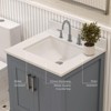 Rooh Solid Wood Bathroom Vanity with White Quartz Top & Undermount Sinks with 3 Pre Drilled Faucet Holes - 4 of 4