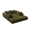 162" Oversized Chenille Cloud Modular Sectional Sofa with 6 Pillows - 2 of 4