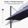 PURPLE LEAF Cantilever Telescopic Umbrella for Swimming Pool, Patio, Porch, Garden - 3 of 4