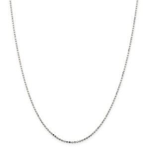 Black Bow Jewelry 1.5mm Sterling Silver, Hollow Beaded Chain Necklace - 1 of 4