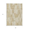 Gold Beige And Ivory Abstract Washable Indoor Outdoor Area Rug - 2 of 4