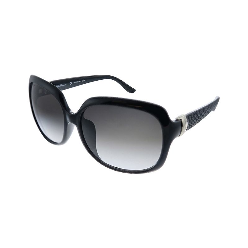 Salvatore Ferragamo SF 739SA 001 Womens Rectangle Sunglasses Black 59mm, 1 of 4