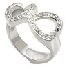 Slickblue Women's Polished Sterling Silver Ring with Clear CZ Heart, Timeless Jewelry for Special Occasions, Size 5-10 - 3 of 3
