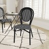 Emma & Oliver Colmar Indoor/Outdoor Stacking Thonet Bistro Style Chair with PE Rattan Seat and Metal Frame - 2 of 4