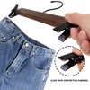 BP4U 14.2" Premium Wooden Adjustable Pants Hangers, Solid Wood Skirt & Trouser Hangers with 360° Swivel Hook, Wrinkle-Free Design - 4 of 4