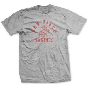OUTSIDE THE WIRE Leatherneck for Life San Diego Old School Training T-shirt - Heather Grey - 1 of 1
