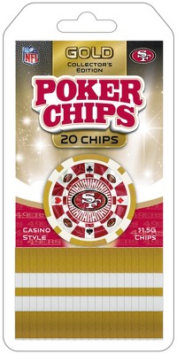 MasterPieces Casino Style 20 Piece 11.5 Gram Poker Chip Set NFL San Francisco 49ers Gold Edition