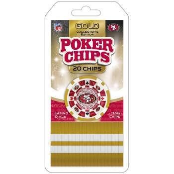 MasterPieces Casino Style 20 Piece 11.5 Gram Poker Chip Set NFL San Francisco 49ers Gold Edition