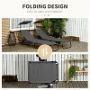 74.8'' Folding Chaise Lounge Pool Chairs with Canopy Shade Reclining Back, Steel Frame and Side Pocket - 2 of 4