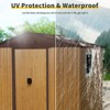 CAVINAS Outdoor Storage Shed Weatherproof Garden Shed with Sliding Door and Apex Roof - 2 of 4