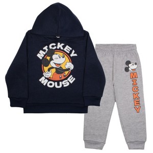 Disney Mickey Mouse Boys Pullover Hoodie & Pants, 2-Piece Outfit Set - Blue, 8 - 1 of 2