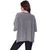 Women's 2-Tone High Slit Sweater Pullover - ANGEL - 2 of 3