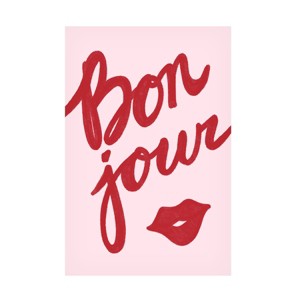 Athene Fritsch  'Bonjour Lip' Canvas Art - 1 of 4