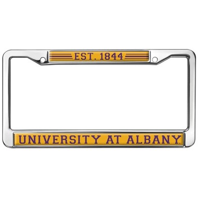 University at Albany School Logo Full Size Standard License Plate Metal Frame