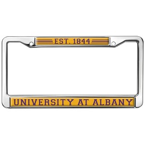 University at Albany School Logo Full Size Standard License Plate Metal Frame - 1 of 4