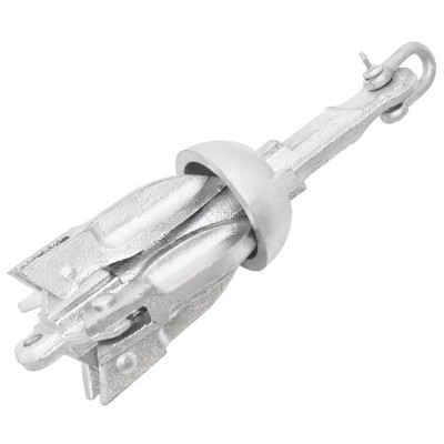 VidaXL Folding Anchor Silver 1.5 lb Malleable Iron