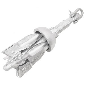 VidaXL Folding Anchor Silver 1.5 lb Malleable Iron - 1 of 4