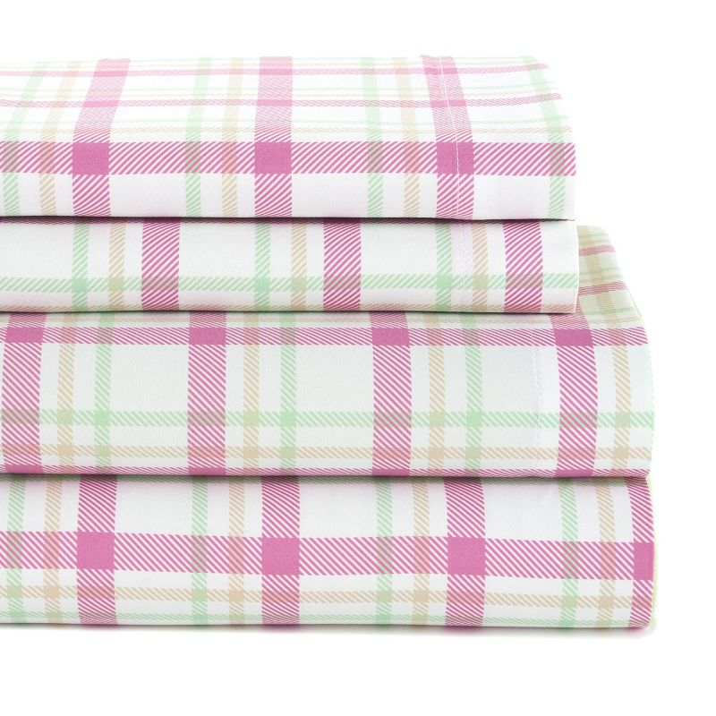 The Lakeside Collection Tartan Plaid Sheet Set - Rustic Farmhouse Bedding for Summer, 4 of 6