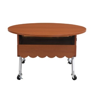 Anybear Round Lift-Top Coffee Table with Wheels and Multi-Color Lighting - 1 of 4